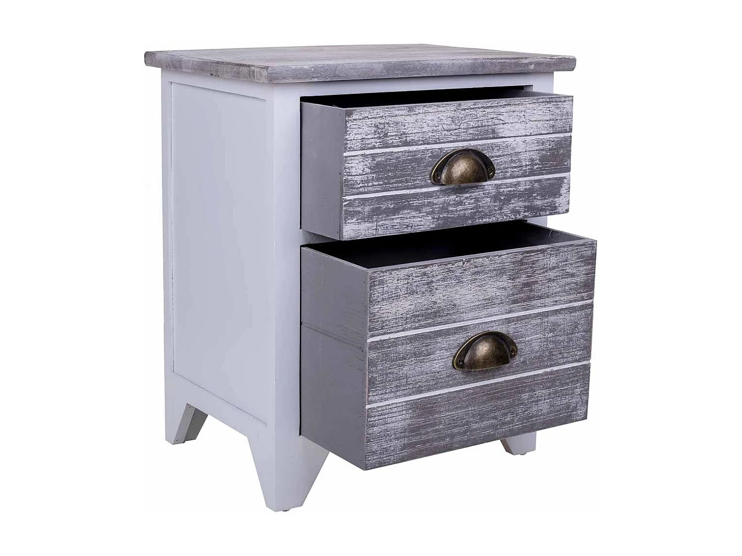 Mesita de madera blanca 38x28x45