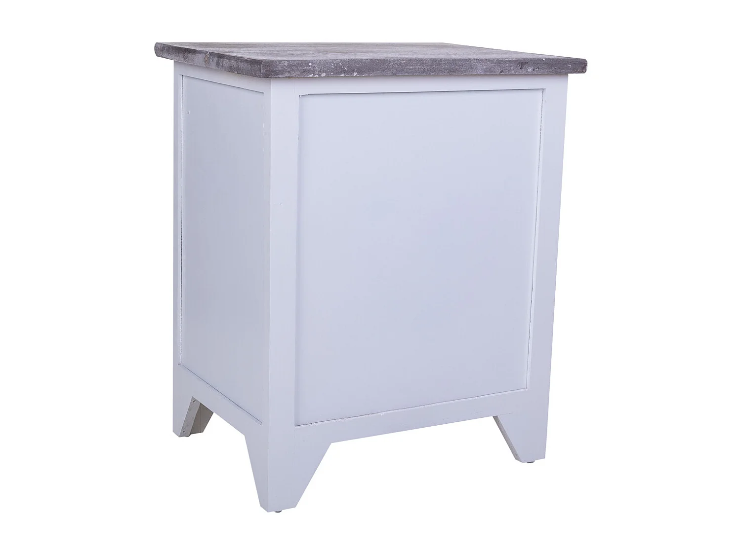Weißer Nachttisch aus Holz 38x28x45
