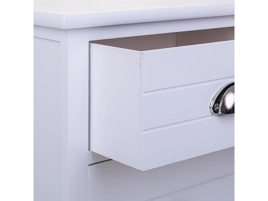 Mesita de madera blanca 38x28x45