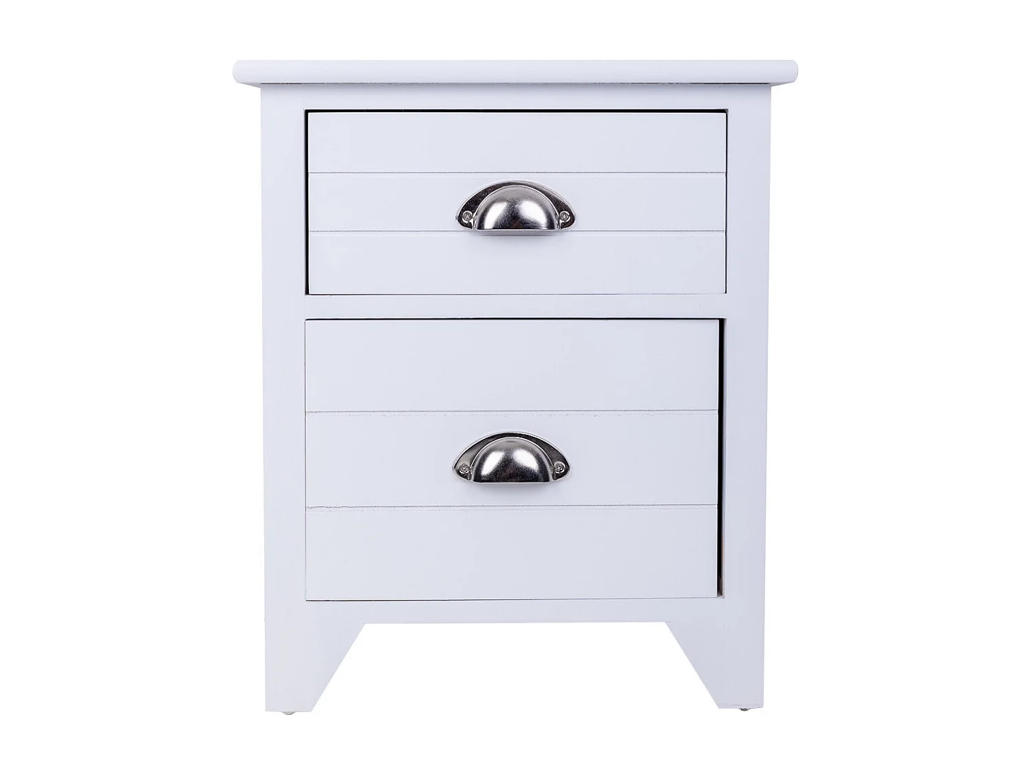 Comodino in legno bianco 38x28x45h