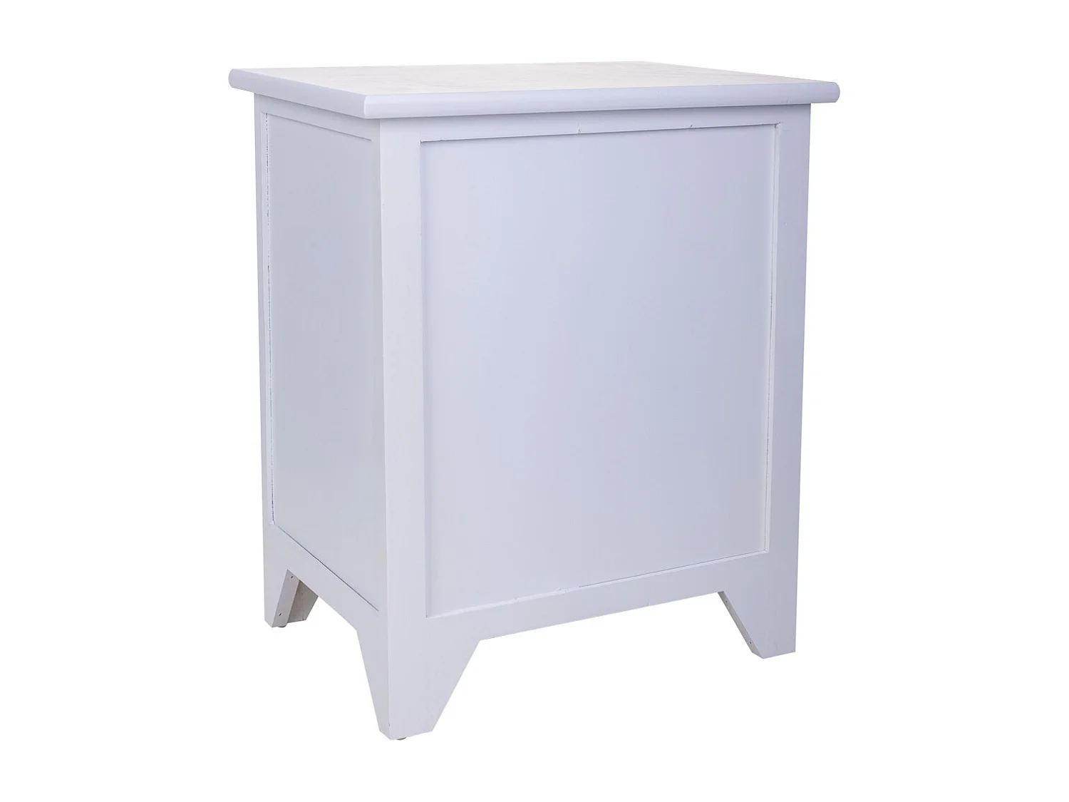 Comodino in legno bianco 38x28x45h