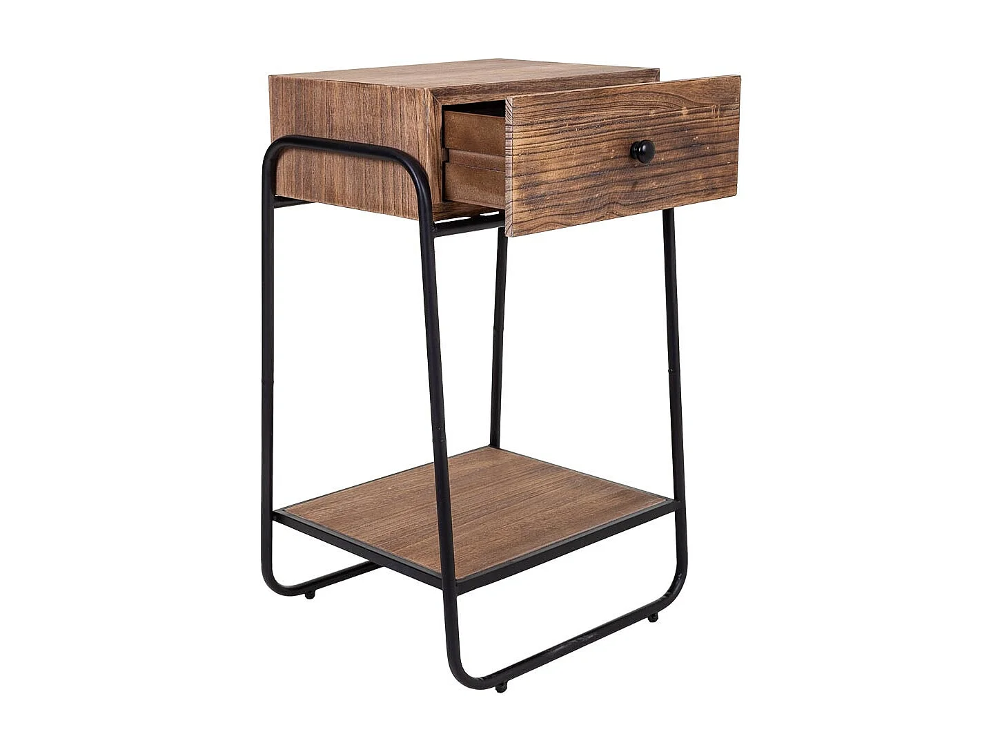 Brauner Couchtisch aus Holz 43,5x32x73h cm