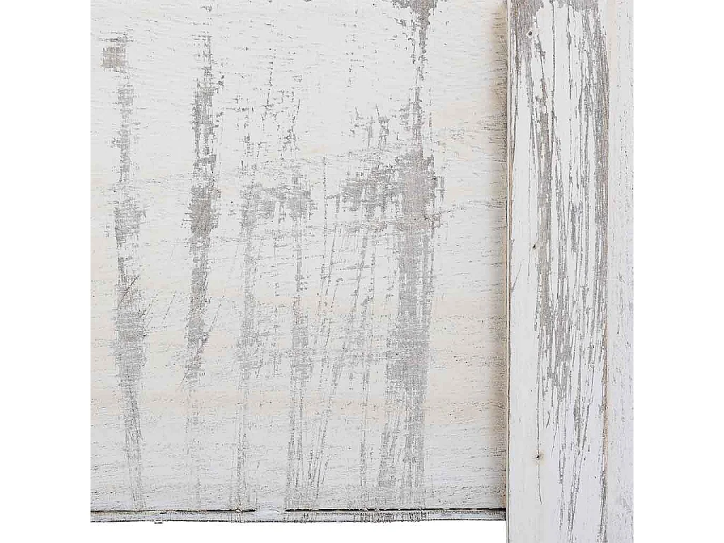 Cesto de madeira branco 16,5x16,5x15