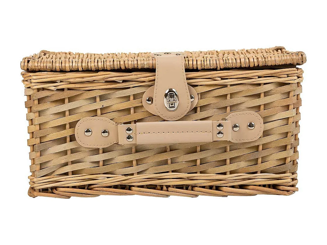 Cesta de picnic marrón 38x26x19