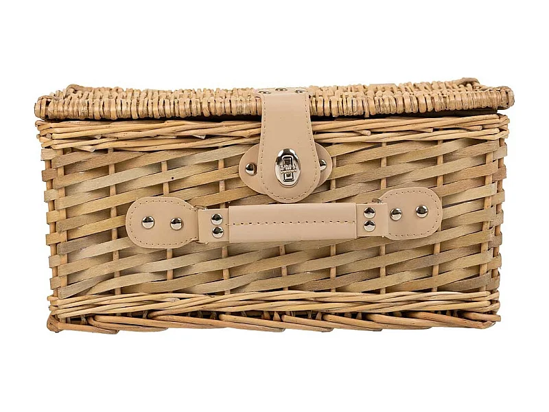 Brauner Picknickkorb 38x26x19h cm