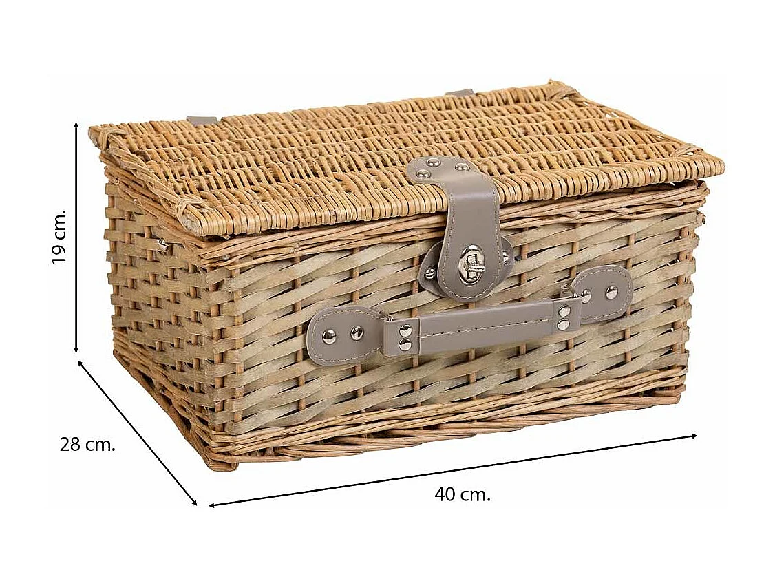 Cestino pic-nic marrone 40x28x19h