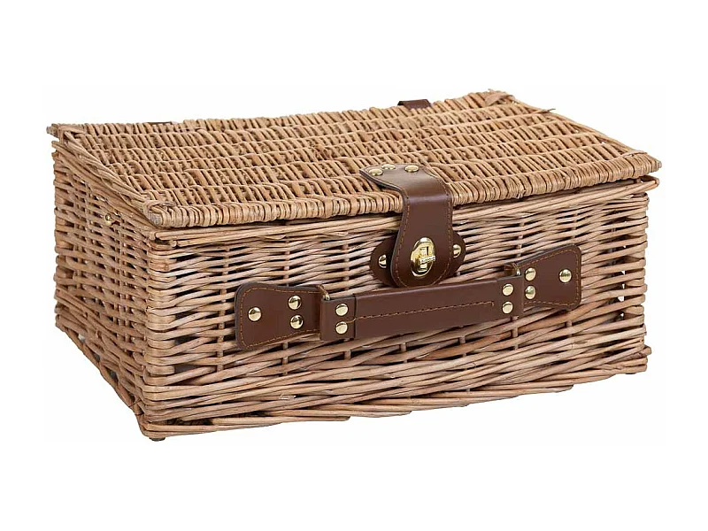 Brauner Picknickkorb 40x28x20h cm