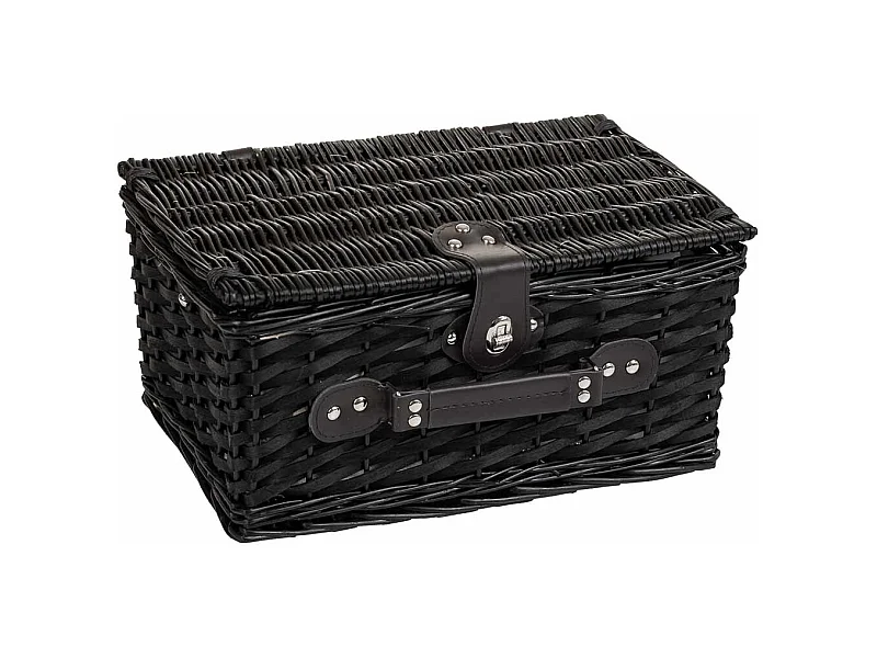 Blauer Picknickkorb 38x26x19h cm