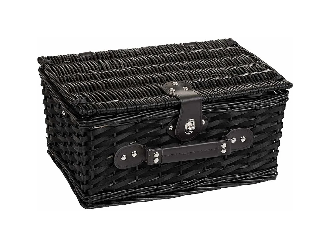 Blauer Picknickkorb 38x26x19h cm