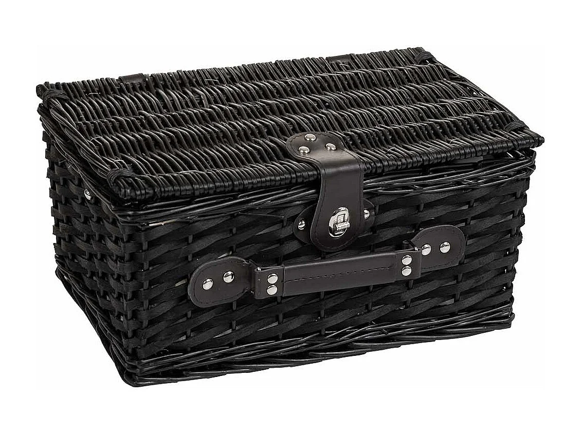 Cesta de piquenique azul 38x26x19