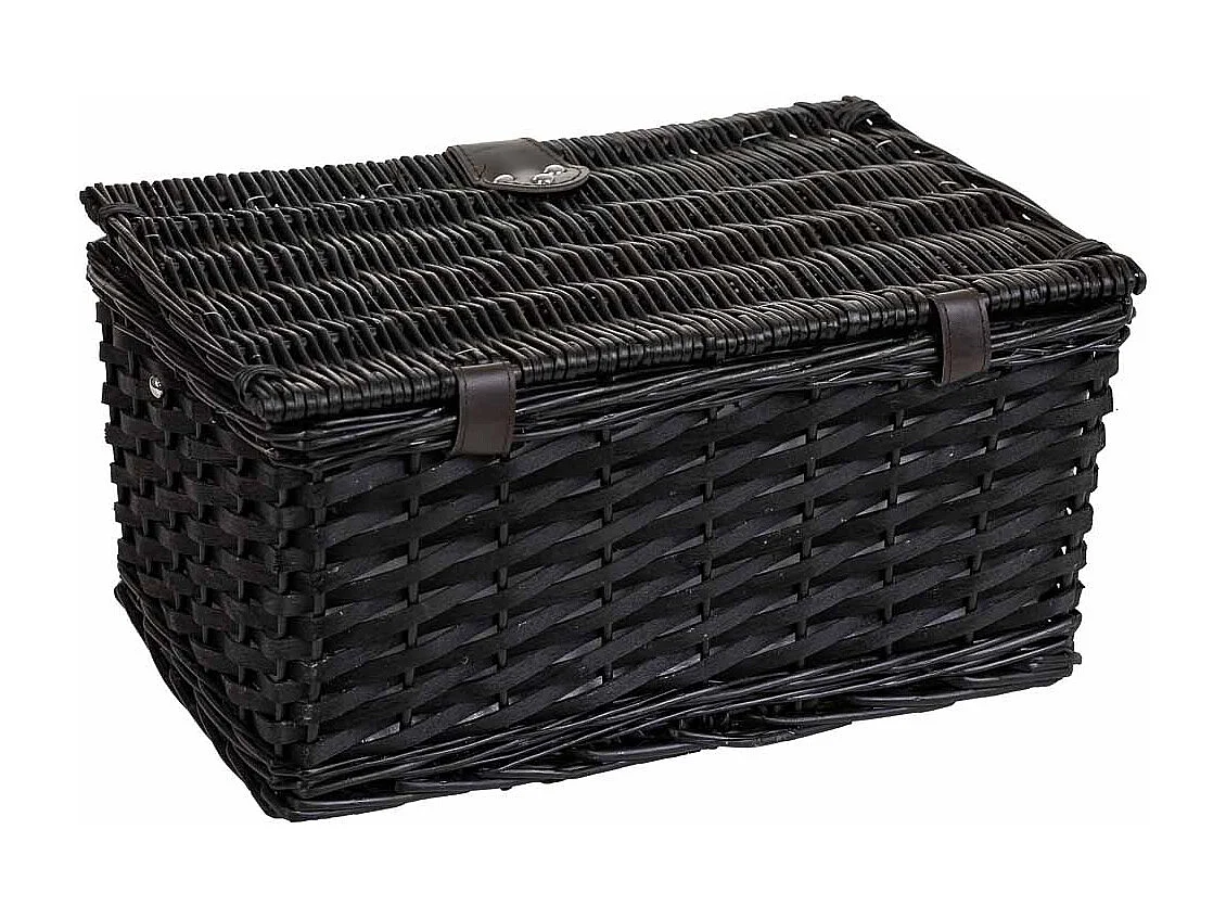 Cesta de piquenique azul 38x26x19