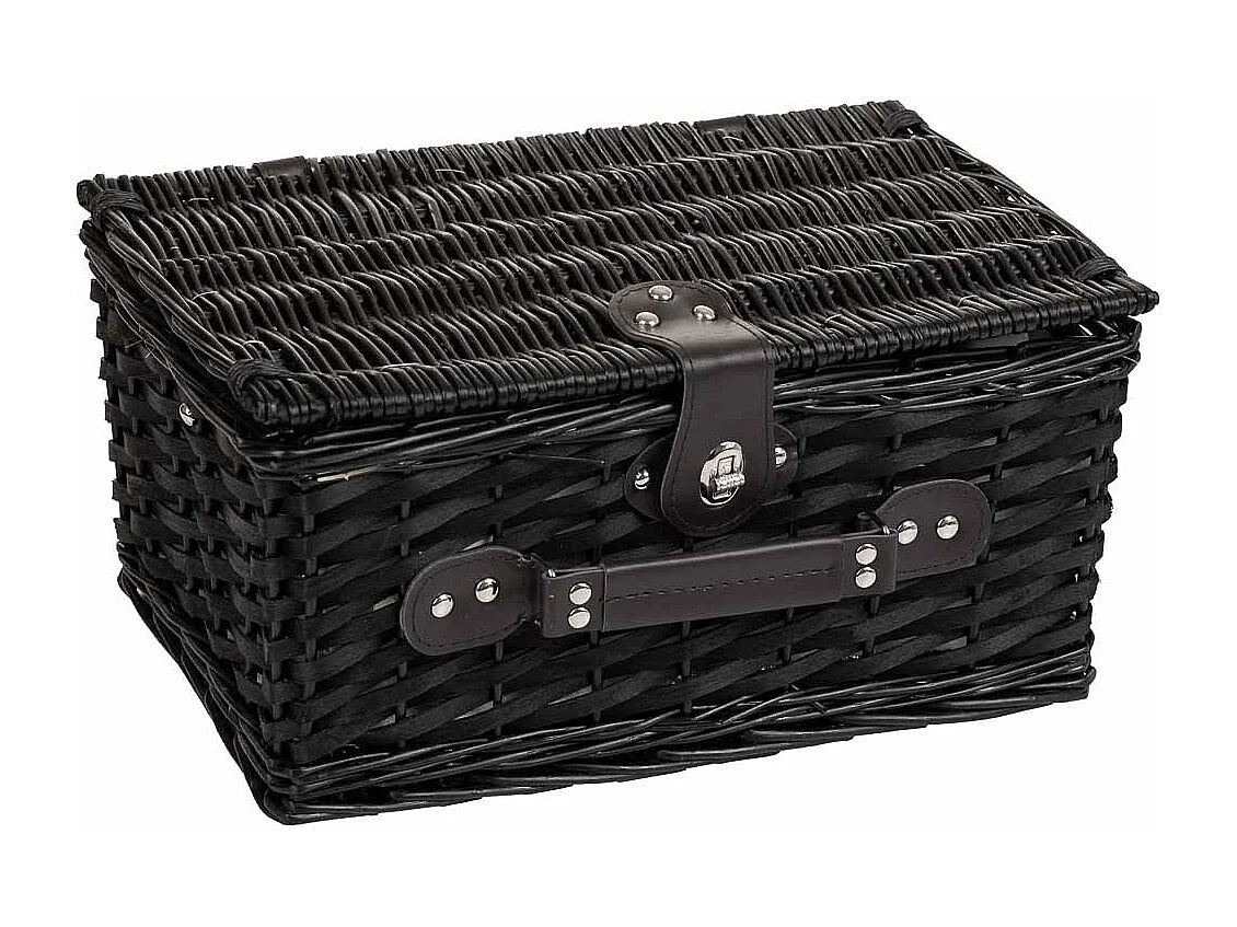 Cesta de piquenique azul 38x26x19