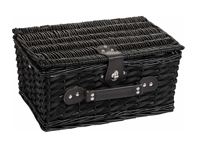 Cesta de piquenique azul 38x26x19