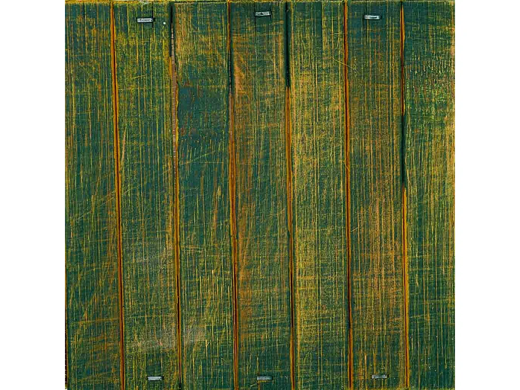 Panier carré en bois vert 14.5x14.5x11h