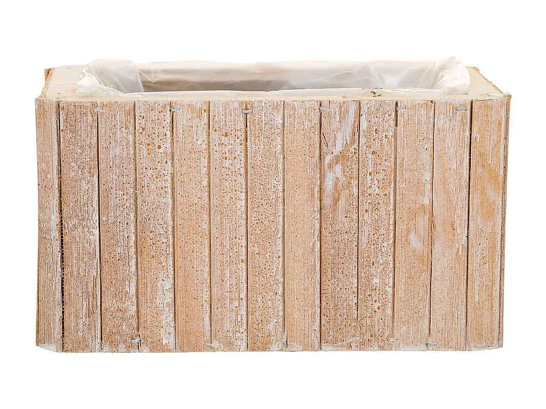 Rechteckiger brauner Holzkorb 20,5x14,5x11h cm