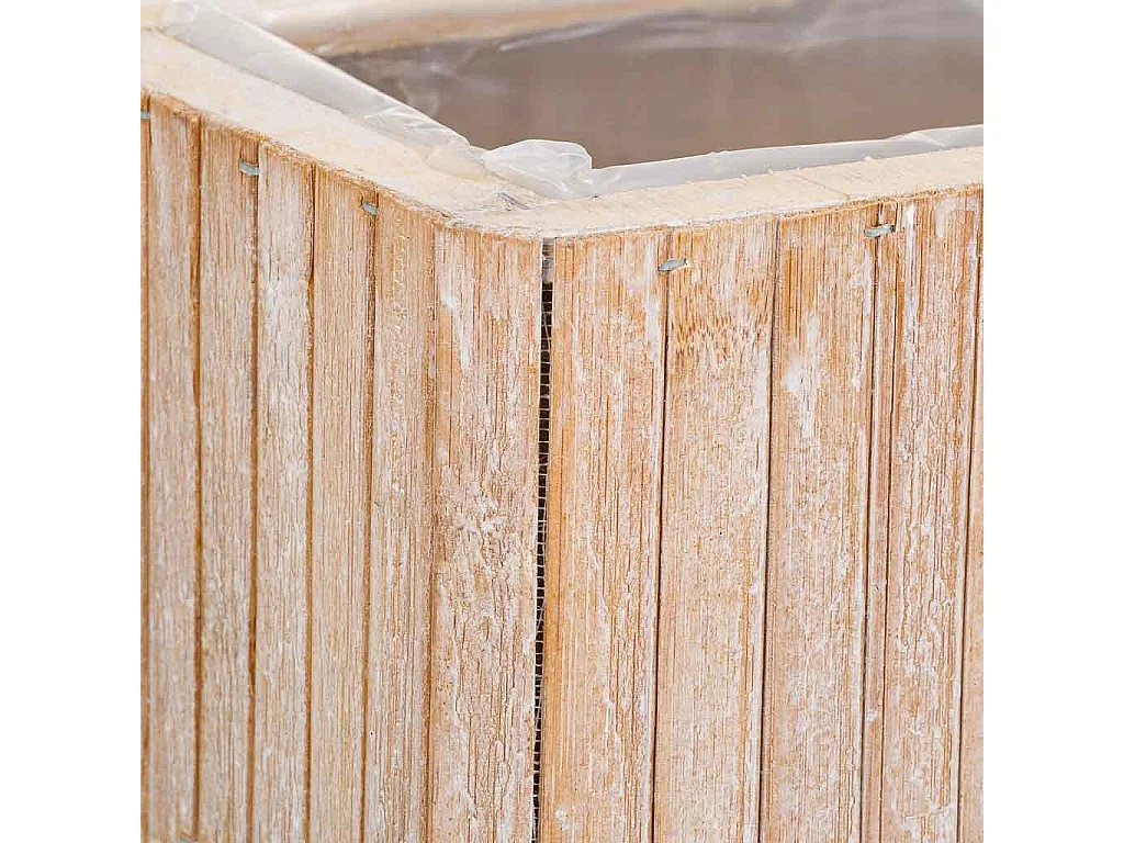 Cesto Rectangular de madera marrón 25.5x14.5x11