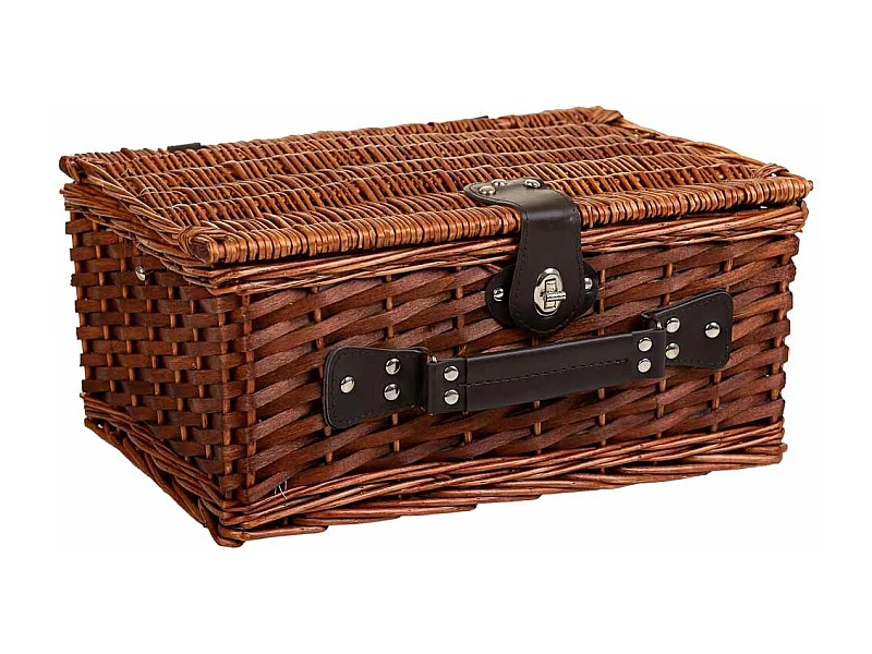 Brauner Picknickkorb 40x28x19h cm