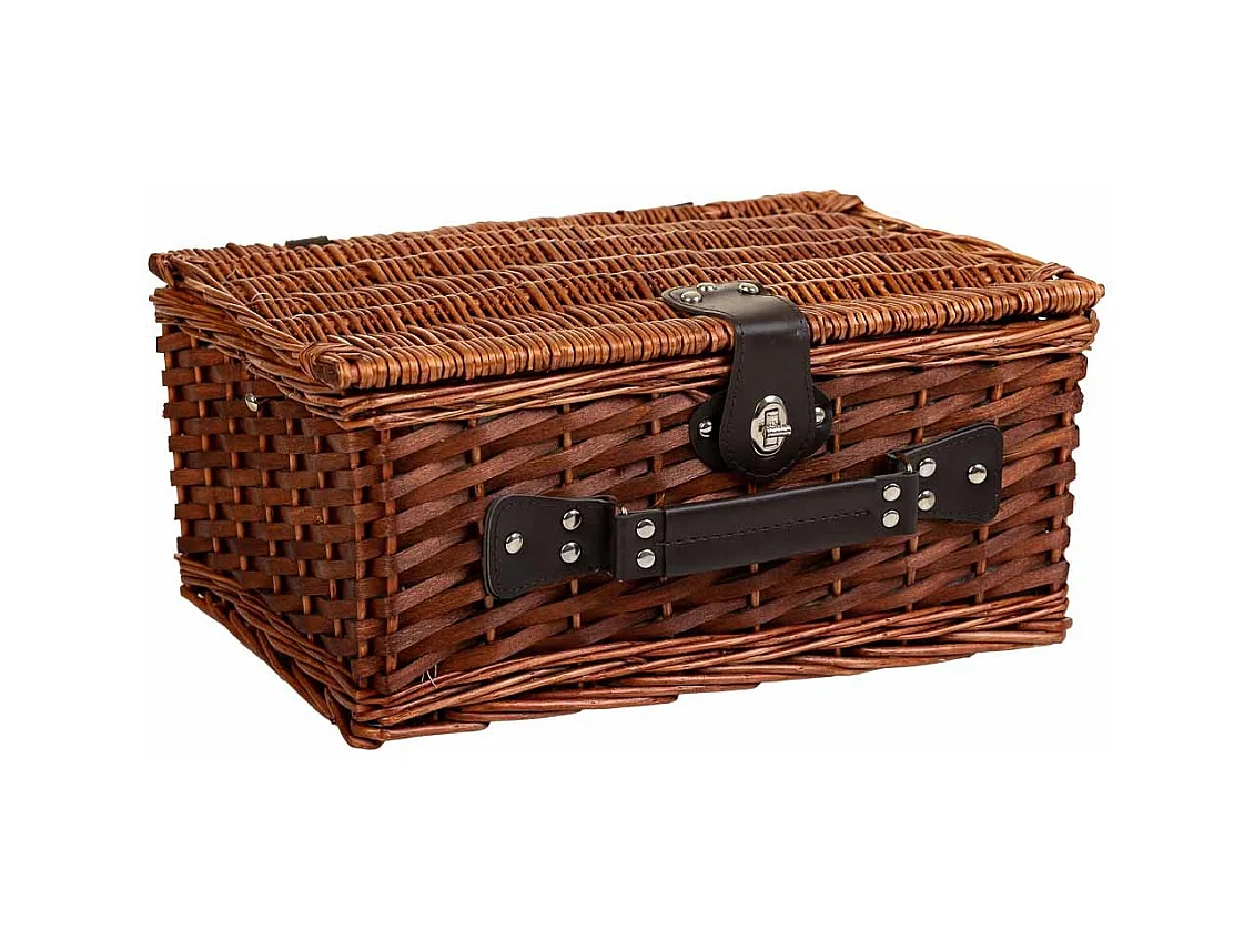 Panier pique-nique marron 40x28x19h