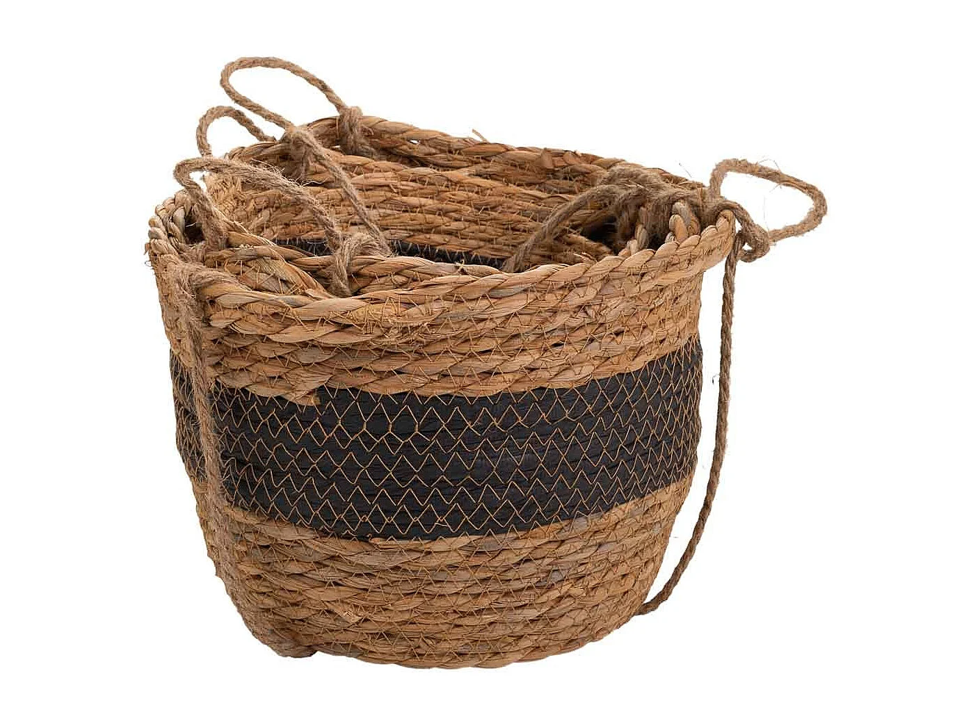 3 braune HÃ¤ngekörbe