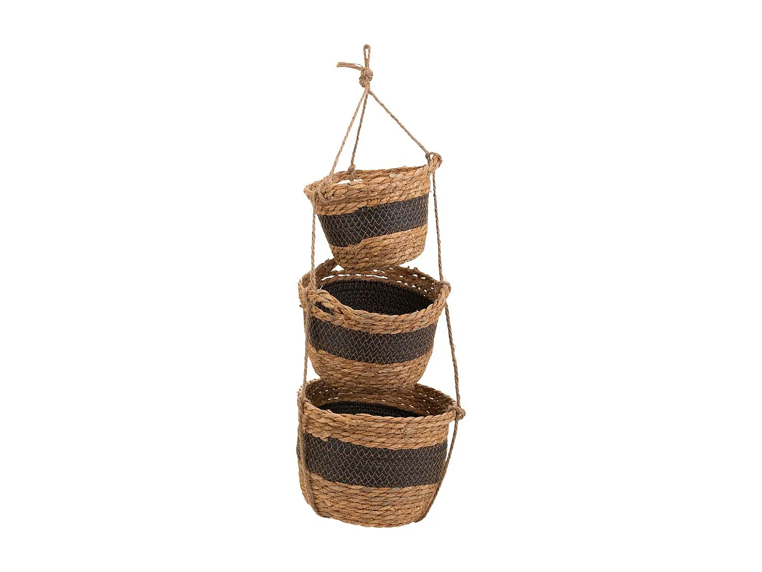 3 cestini sospesi marroni