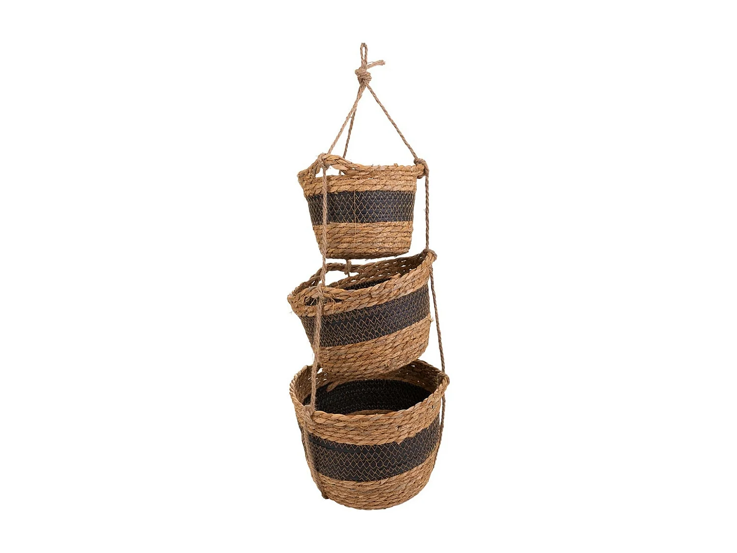 3 cestini sospesi marroni