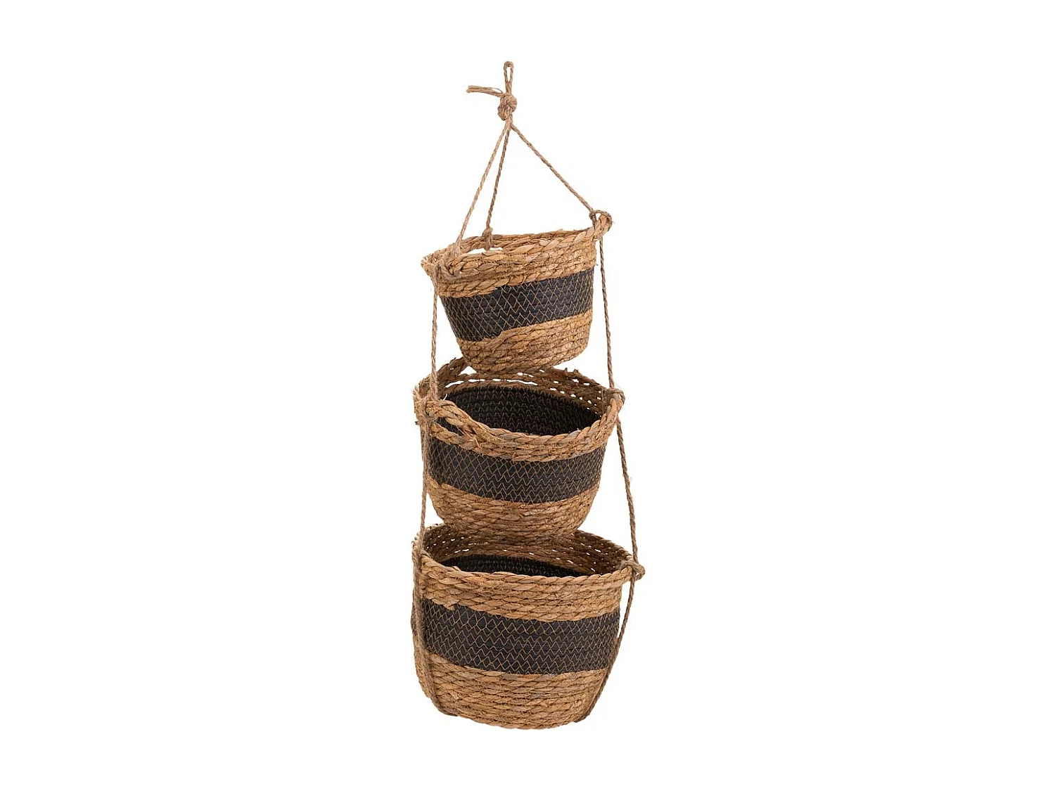 3 cestini sospesi marroni