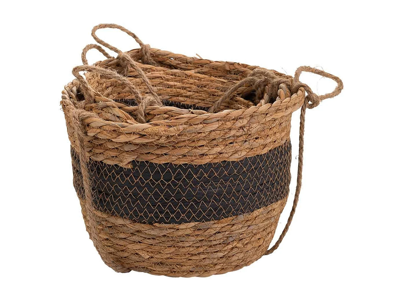 3 cestini sospesi marroni