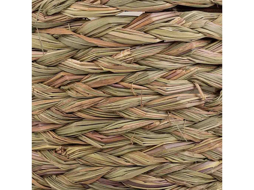 Cesto de cuerda trenzada marrón d24x14