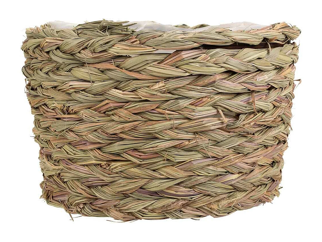 Cesto in corda intrecciata marrone d24x14h