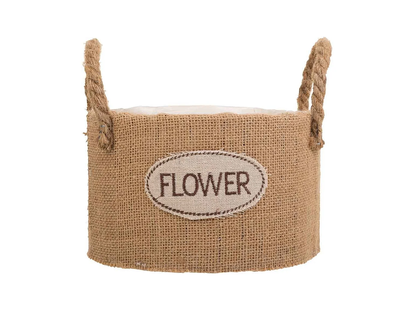 Panier en fil de tissu marron d19x11,5h