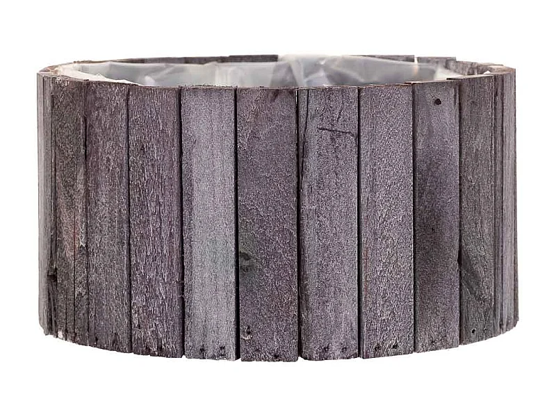 Set 2 Cestos redondos de madera grises