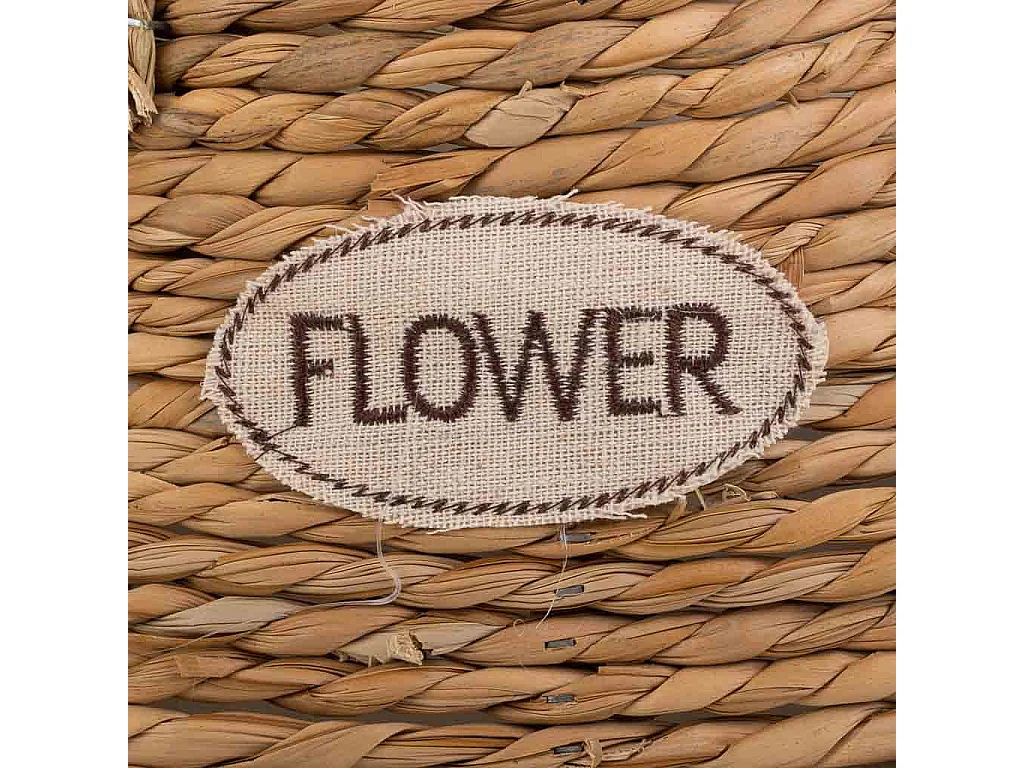 Cesto de corda trançada marrom 19x19x17