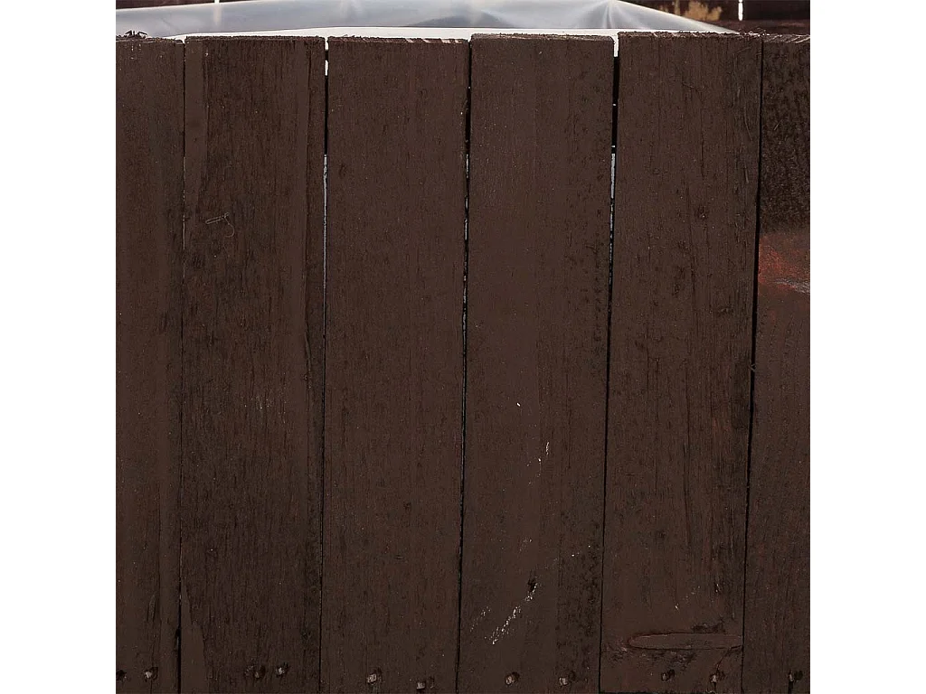 Panier carré en bois marron 18.5x10.5x10h