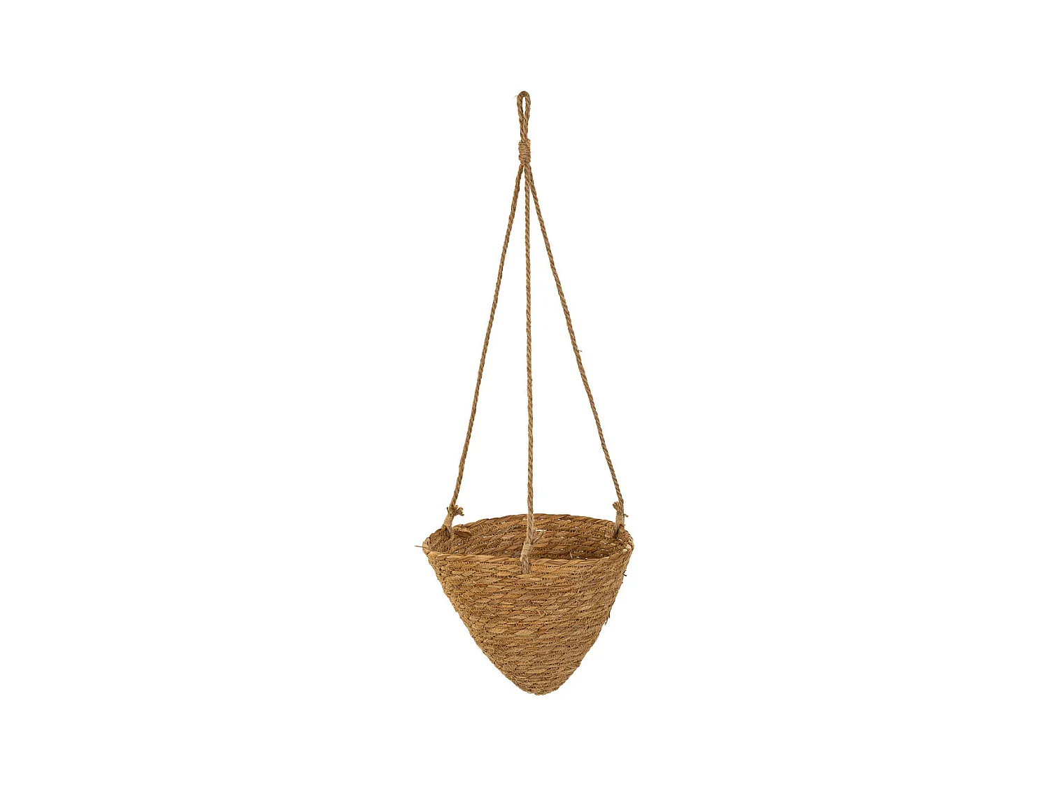 Cestini pensili in fibra naturale marrone d27,5x25h-d22x18h