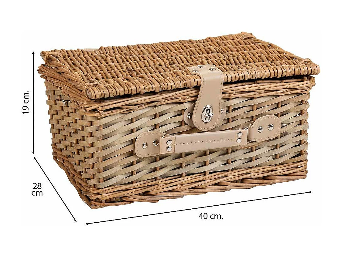 Cestino pic-nic marrone 40x28x19h