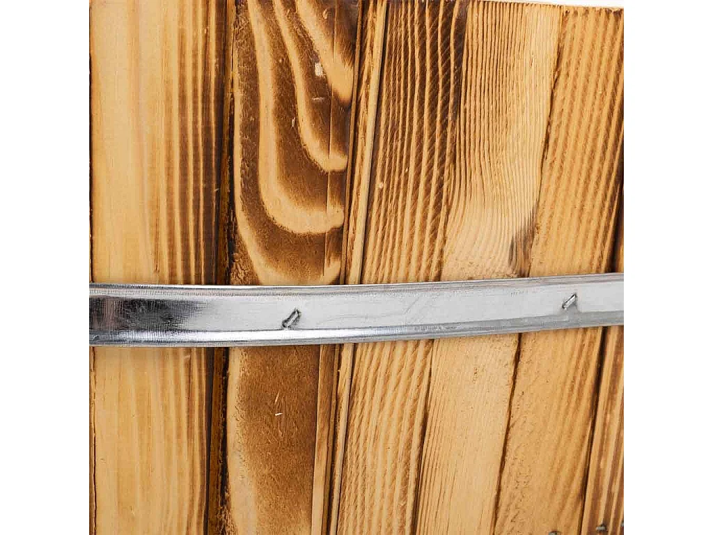 Korb aus Holz und braunem Seil, 49 x 26 x 15 h cm