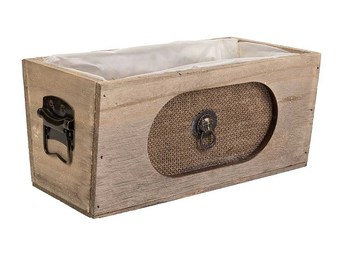 Gaveta de madeira castanha 25x13x12