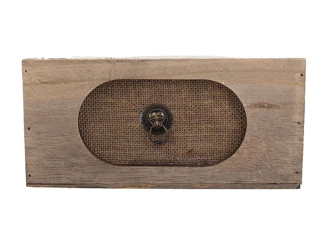 Gaveta de madeira castanha 25x13x12