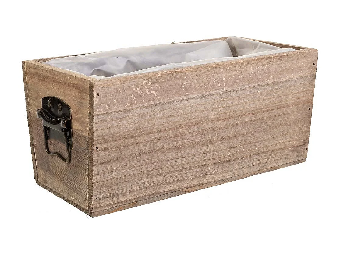 Gaveta de madeira castanha 25x13x12