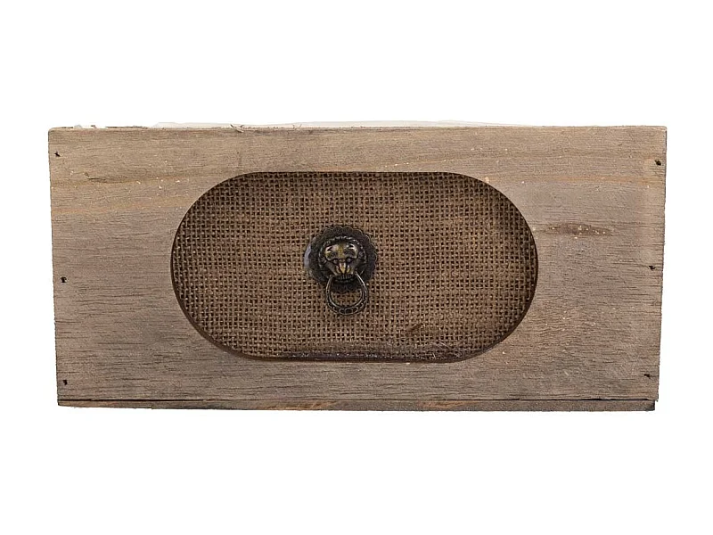 Cajon de madera marrón 25x13x12