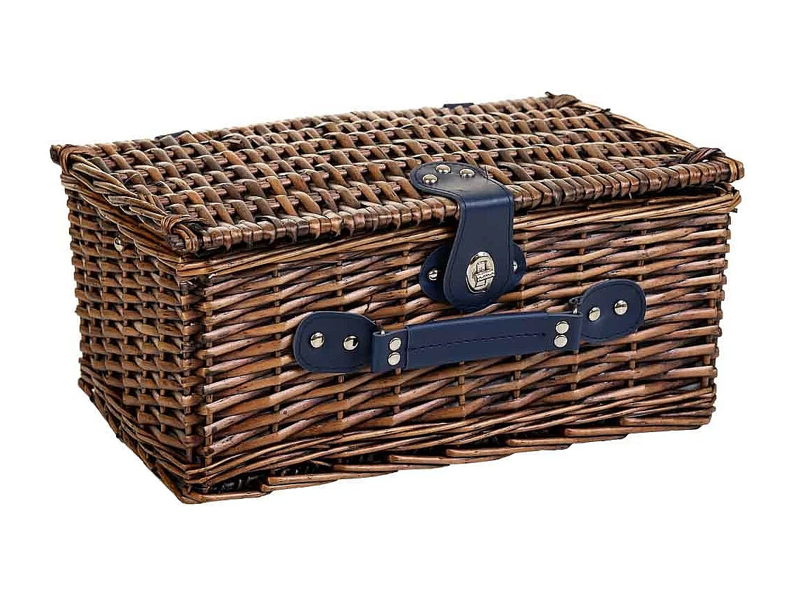 Cesta de picnic marrón 40x28x20