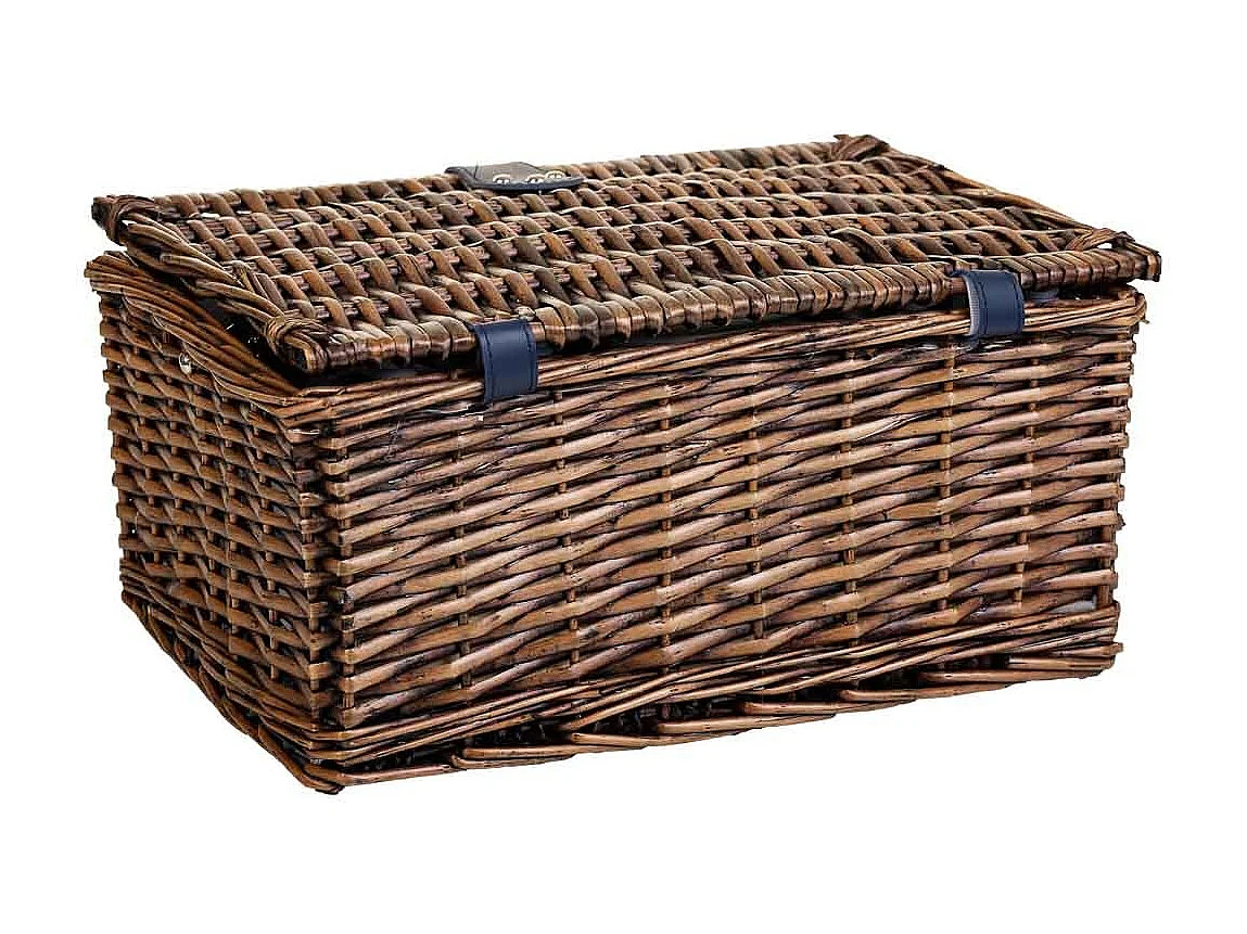 Cesta de picnic marrón 40x28x20