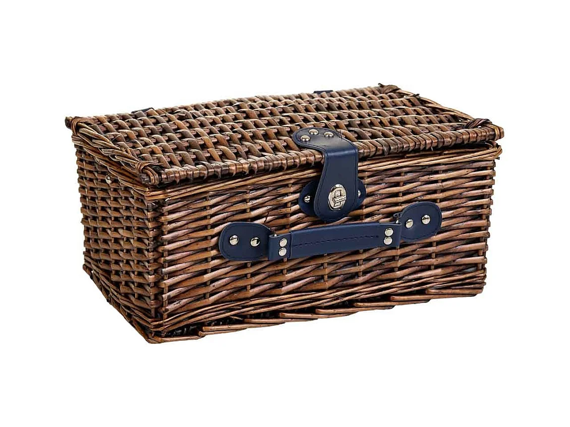 Cesta de piquenique marrom 40x28x20