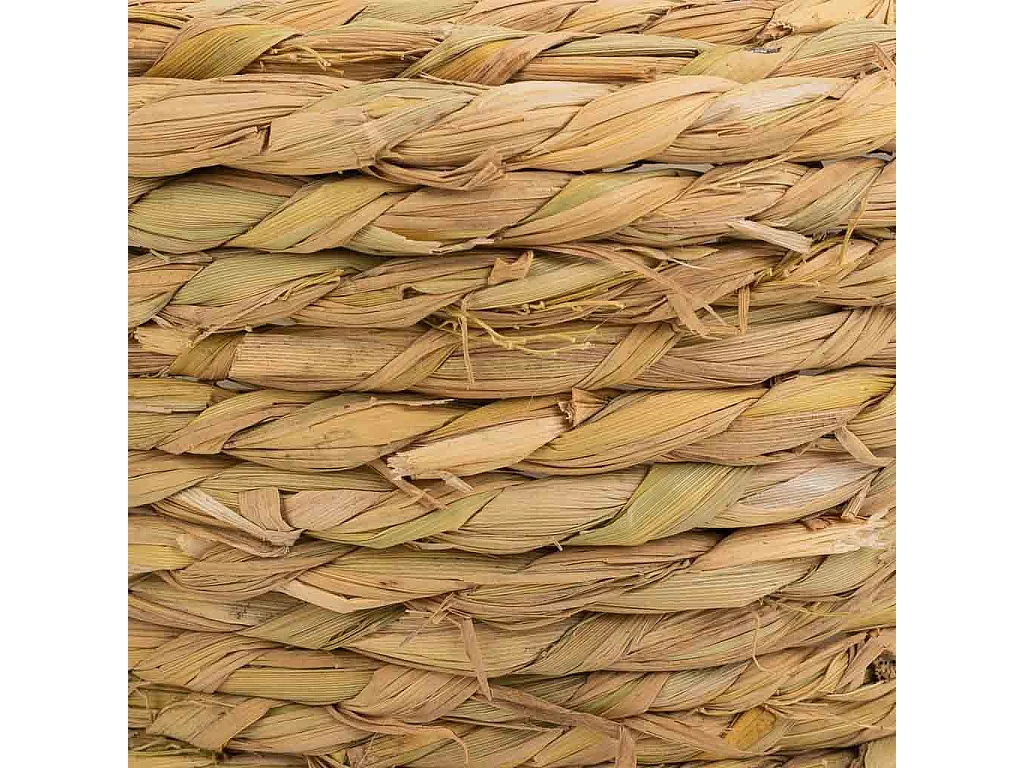 BraunerKorb aus geflochtenem Seil, D19x9,5h cm