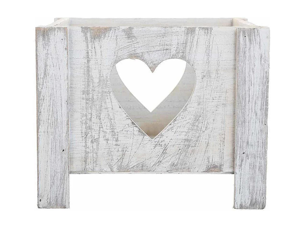 Set 2 Cestos de madera blancos