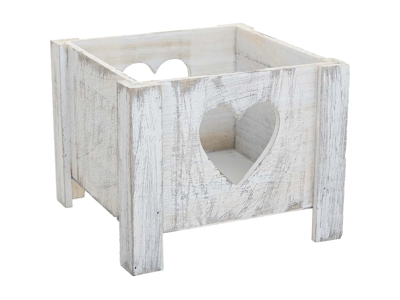 Set 2 Cestos de madera blancos