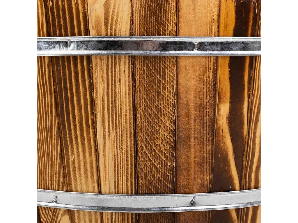 Korb aus Holz und braunem Seil, T45x20h cm