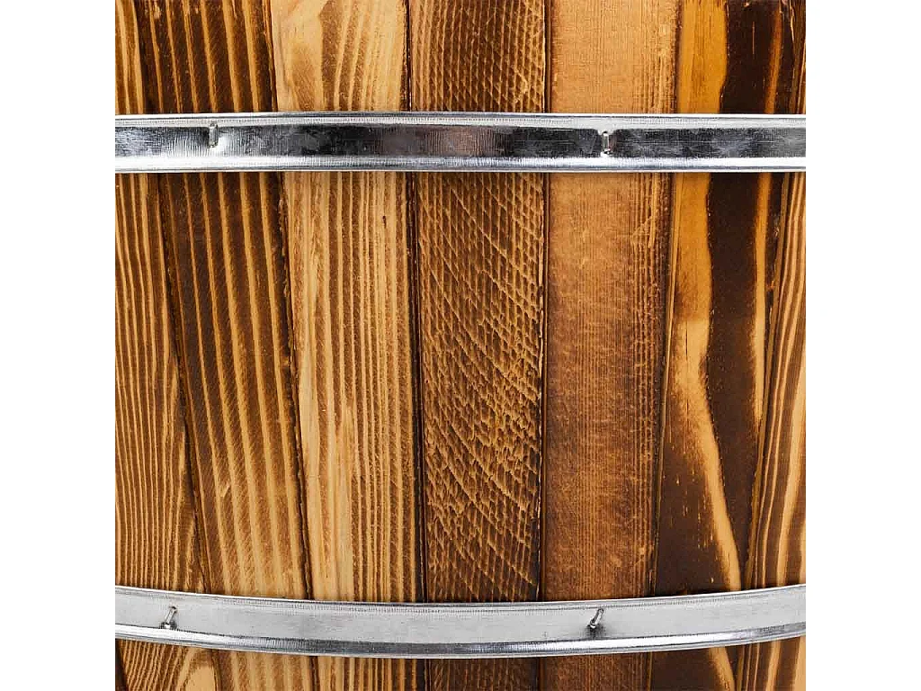 Cesto in legno e corda marrone d45x20h