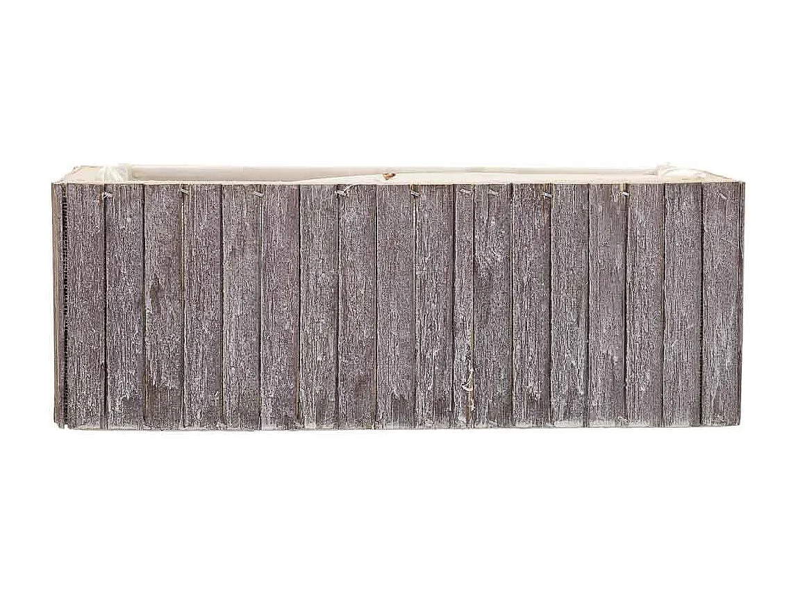 Cesto Rectangular de madera gris 30.5x14.5x11