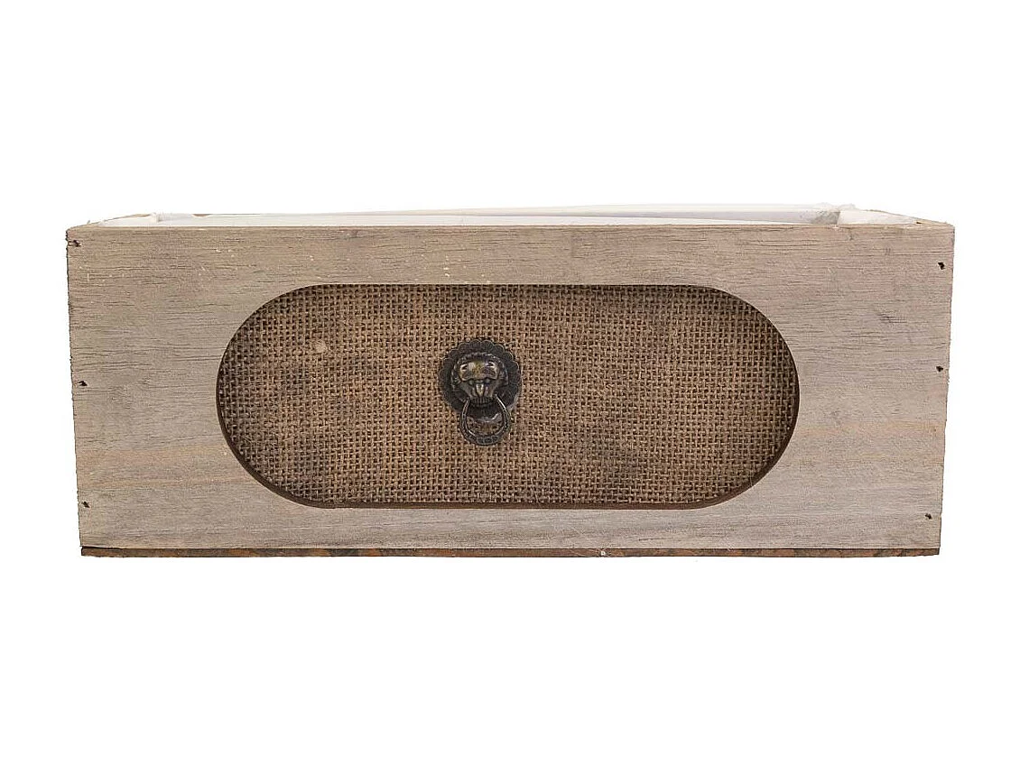 Cajon de madera marrón 30x13,5x12